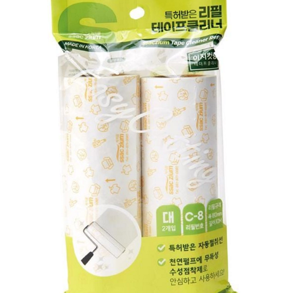 대형 테이프 클리너 리필 생활용 돌돌이 클리너 리필 먼지 청소용 - 상품 이미지