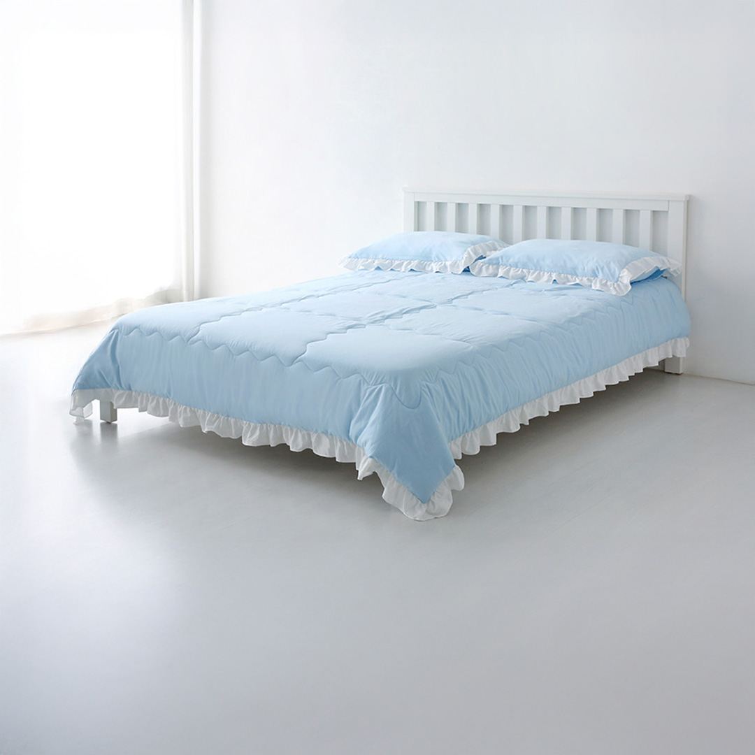 DARIA 프릴차렵이불 스카이블루 1142.0622, 퀸 200x230