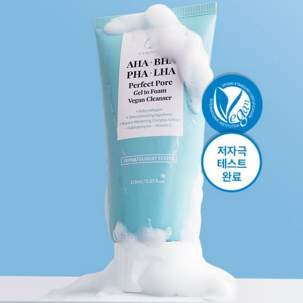 약산성 모공 클렌저 저자극 각질 클렌저 투인원 세안폼 비건 얼굴 - 상품 이미지