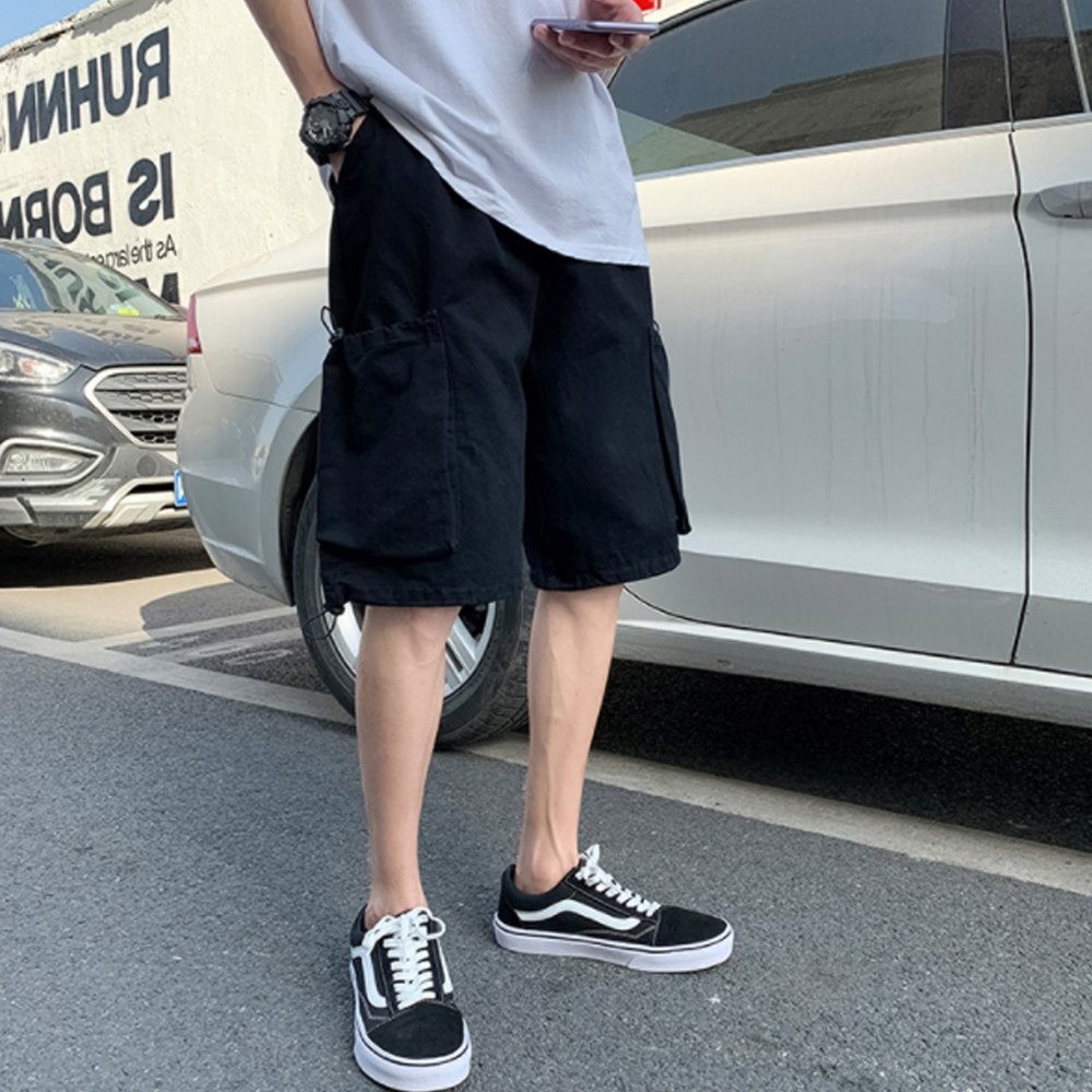 팬츠 온나핏 캐주얼반바지 여름바지 반바지 반바지코디 포켓조임 반바지반바지 - 메인 이미지
