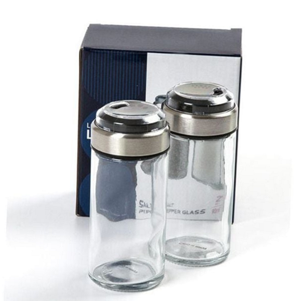 사각 주방 양념통 테이블 유리 조미료 90ml 후추통 소금통 2p - 상품 이미지