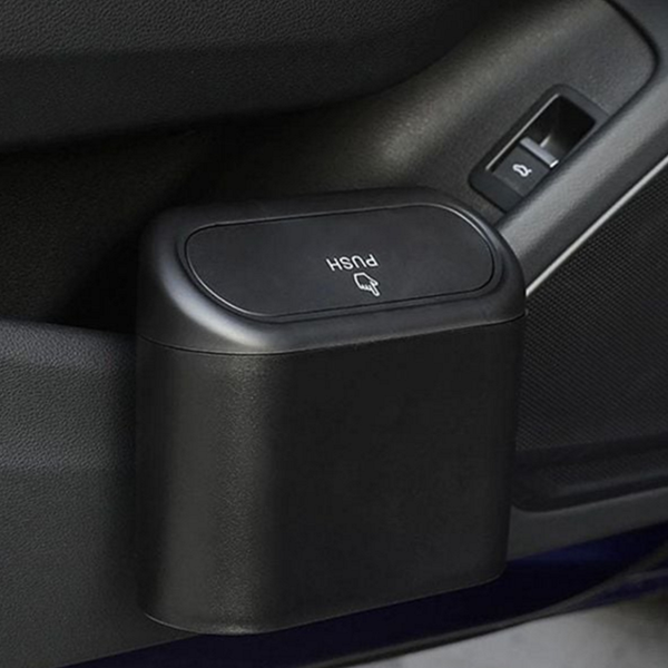 다용도 차량용 휴지통 미니 자동차 쓰레기통 블랙 플라스틱