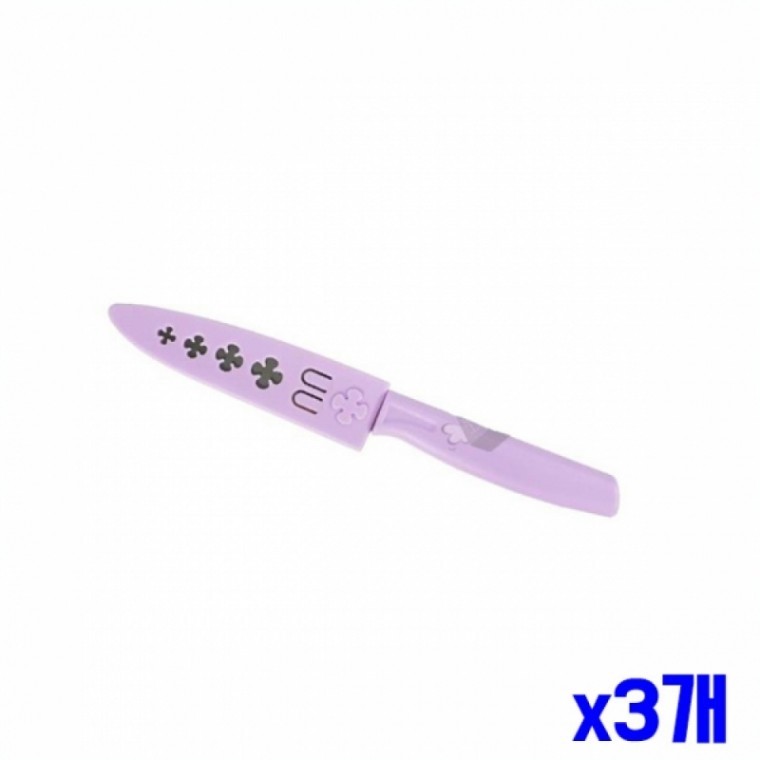 하트 바이올렛 과도 x3개 과일칼 요리칼 칼 나이프 - 상품 이미지