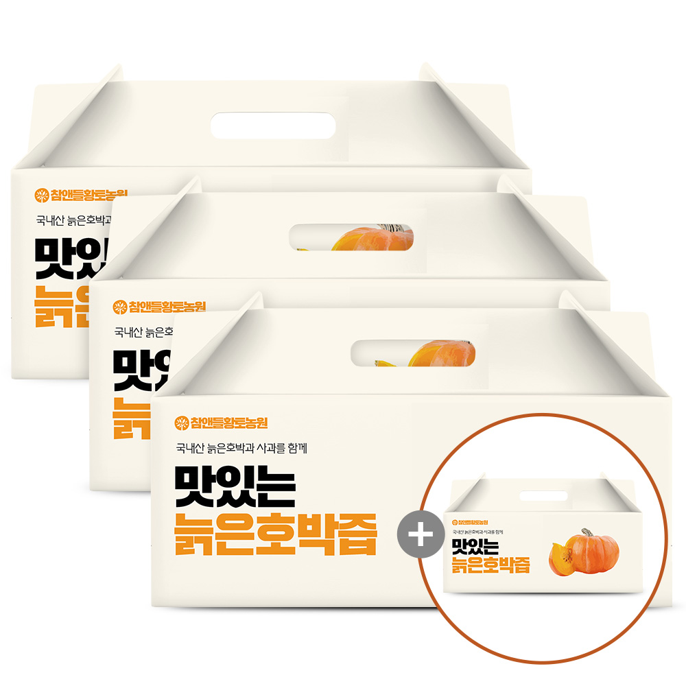 [국내산] 참앤들황토농원 국내산 맛있는 늙은 호박즙 90ml 30포, 4개 - 상품 이미지