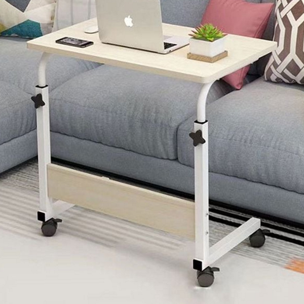 다용도 이동식 사이드 테이블 바퀴형 높이 조절 침대 테이블 컴퓨터