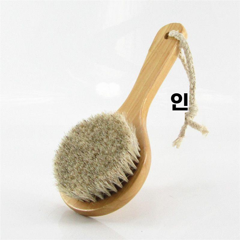 바디브러쉬 목욕솔 스크럽 등밀이 브러시 샤워솔 원목 30cm 부드러운모 - 상세 이미지 5