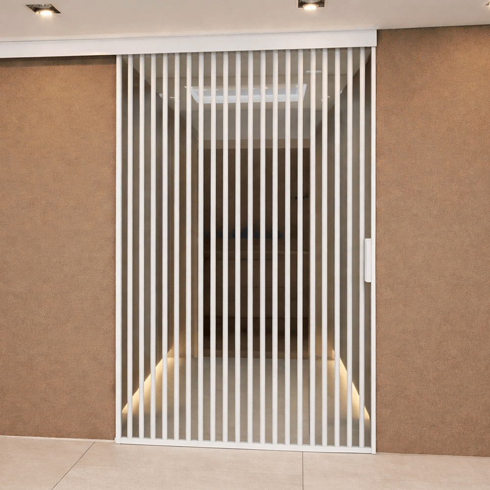 아파트 현관 중문 원슬라이딩 전체간살 중문 도어 (도장제품)