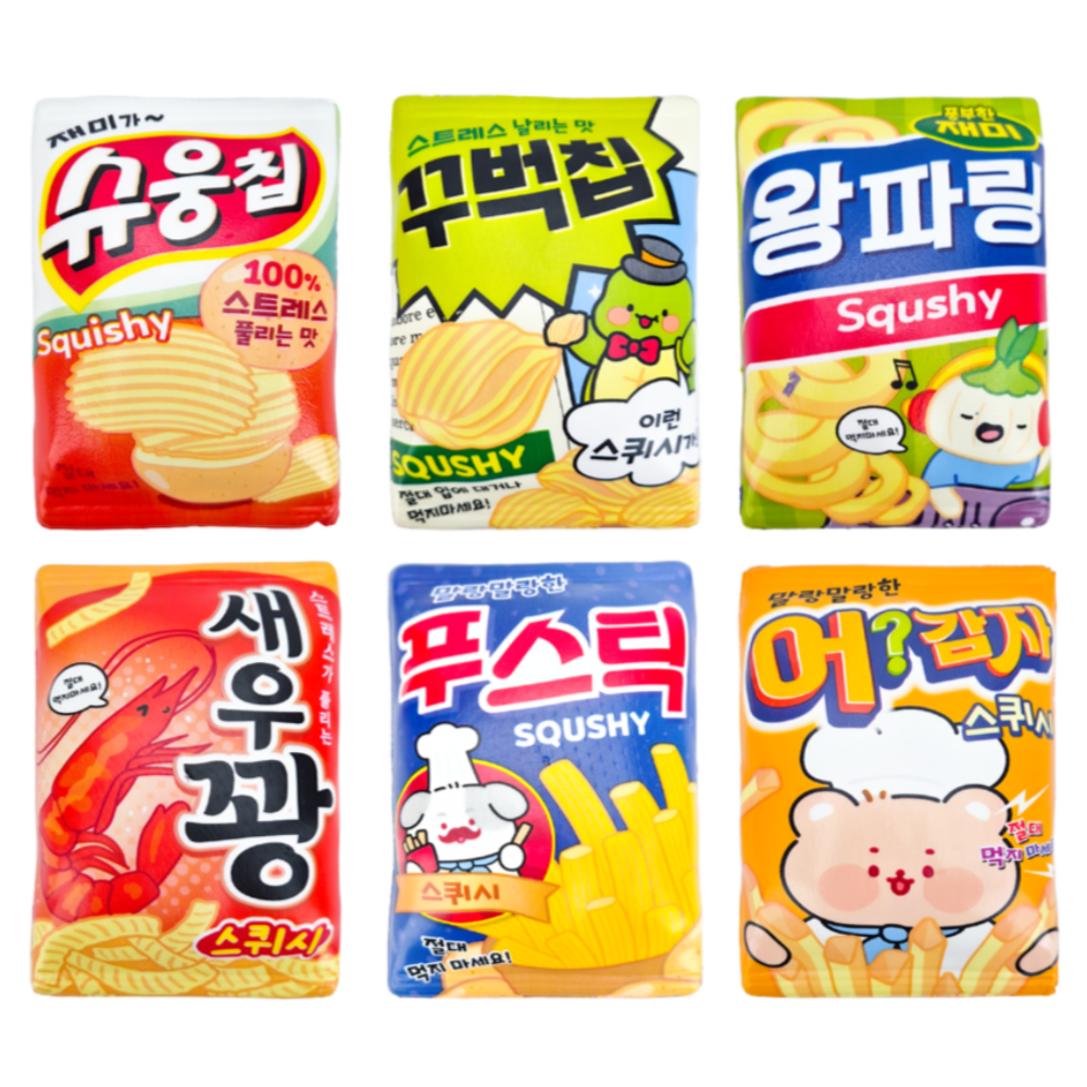 종합 과자스퀴시 패러디 말랑이 장난감 - 상품 이미지