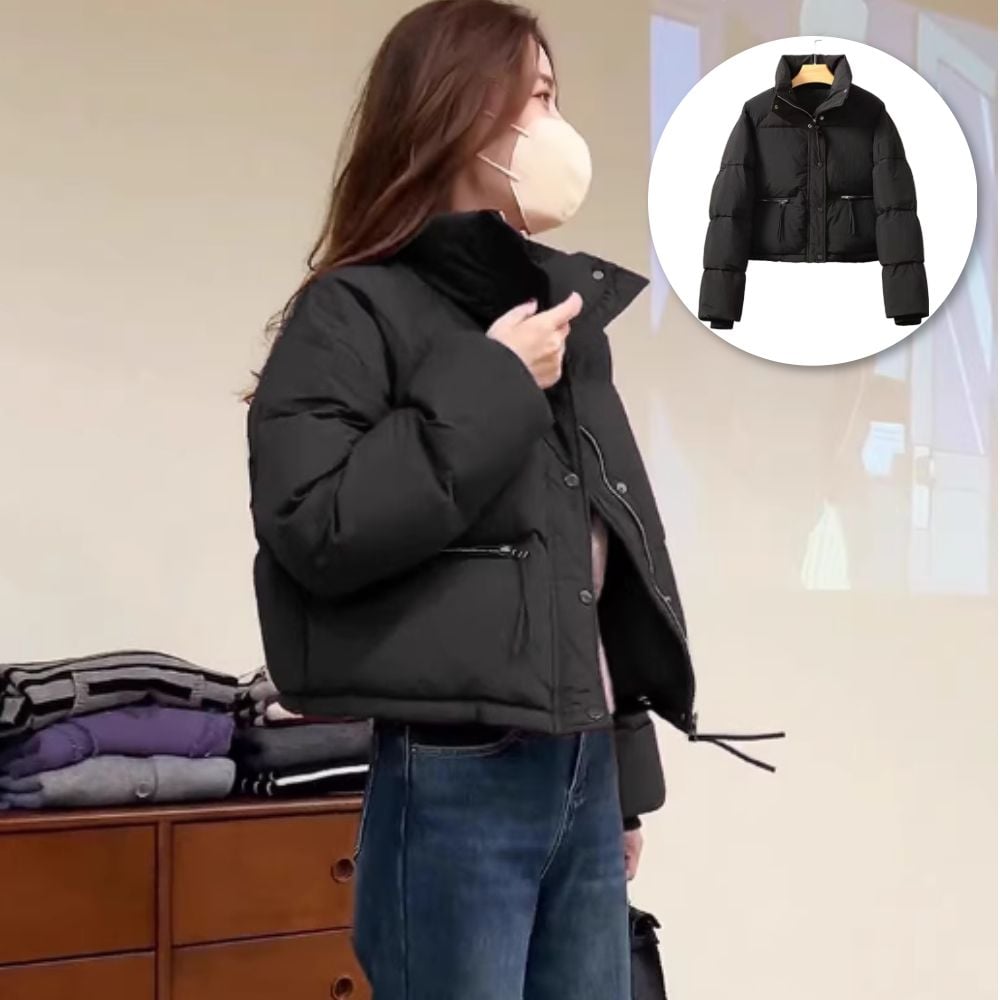 프리미엄 여자 숏패딩 경량 패딩 점퍼 데일리 보온 - 메인 이미지