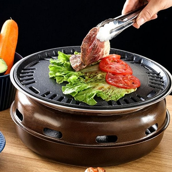 캠핑용 원통형 화로 숯불 바베큐 화로 스테인레스 접이식 미니 그릴 - 상품 이미지