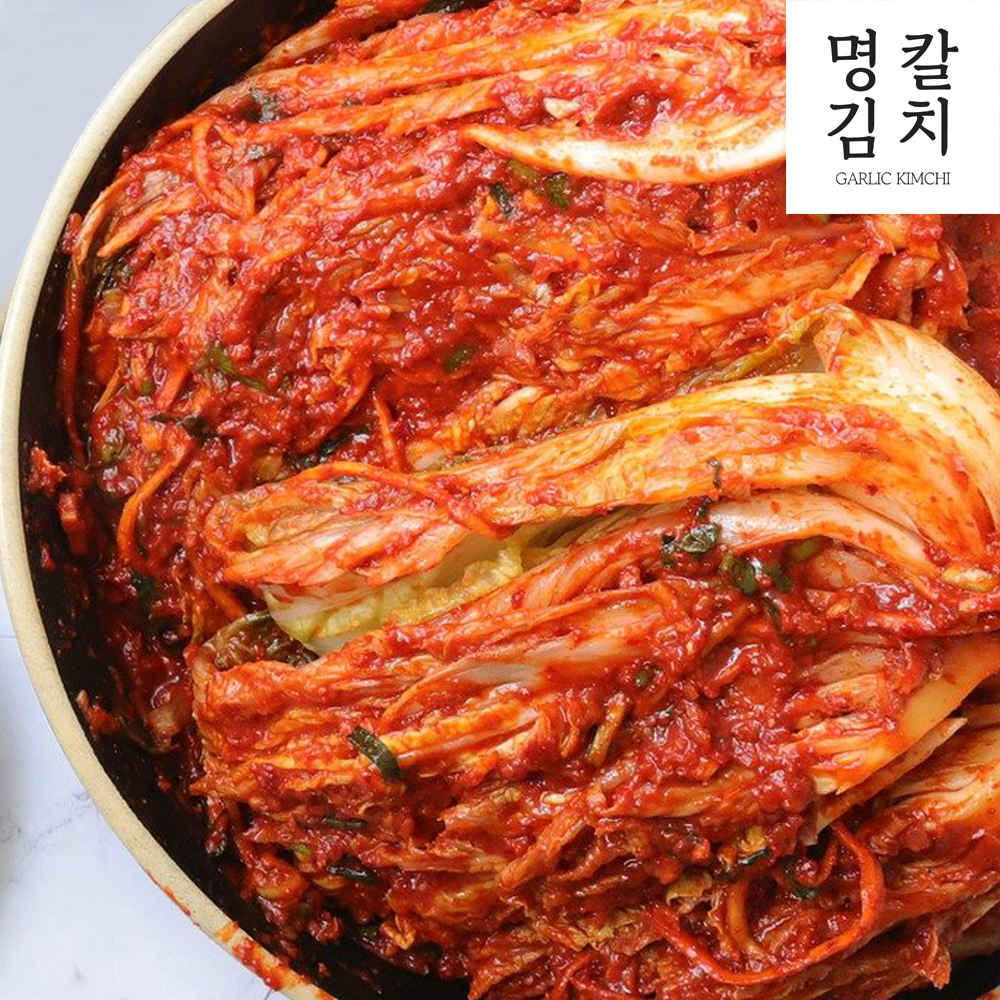 국내산 명동 칼국수 겉절이 마늘 김치 1kg 이미지