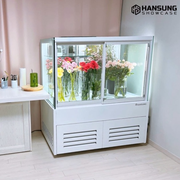 1단 미니 플라워쇼케이스 앞문형 생화 꽃 진열 쇼케이스냉장고 1200 - 상품 이미지