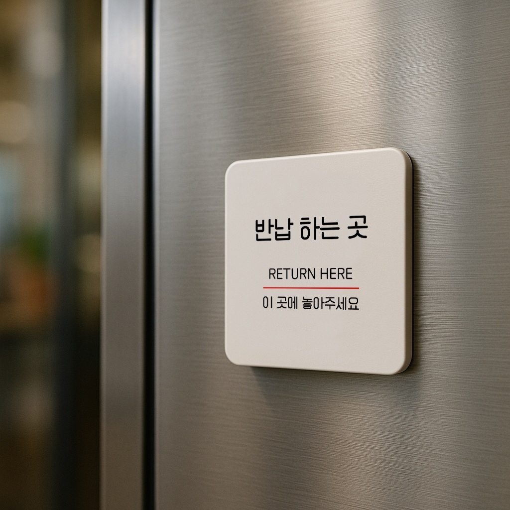 퇴식구 안내판 빈그릇 반납 표지판 식기 표찰 안내 059 100x100 - 상세 이미지 2