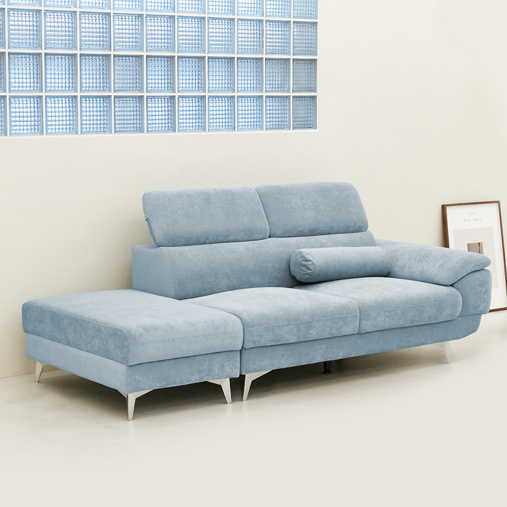 몬스터 플러스 아쿠아텍스 이지클린 거실 푹신한 신혼부부 넓은 패브릭 소파 스툴 Event, 오트밀베이지, 좌형_3인용