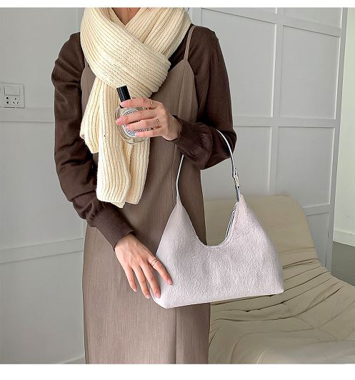 소프트 폴리에스테르 숄더백 겨울가방 5color - 상세 이미지 3