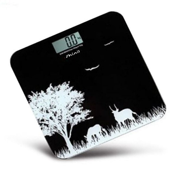 고정밀 슬림 체중계 휴대용 디지털 체중계 다이어트 가정용 스마트 블랙