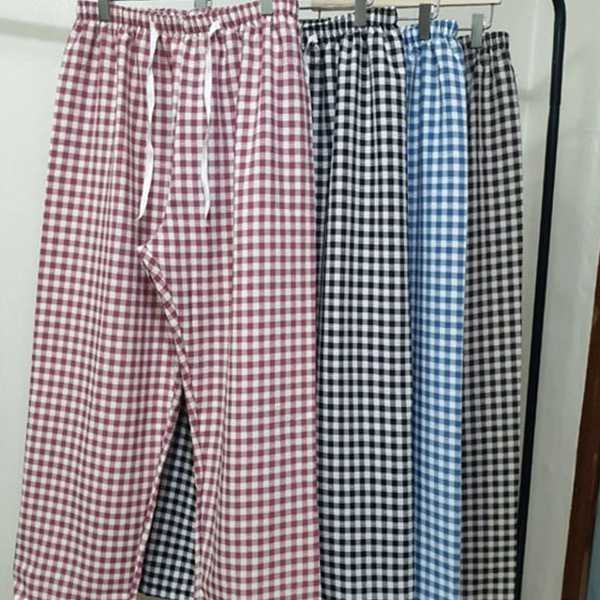 루즈핏 남녀공용 잠옷 바지 커플 남녀공용 홈 웨어 사계절 간절기 - 상품 이미지