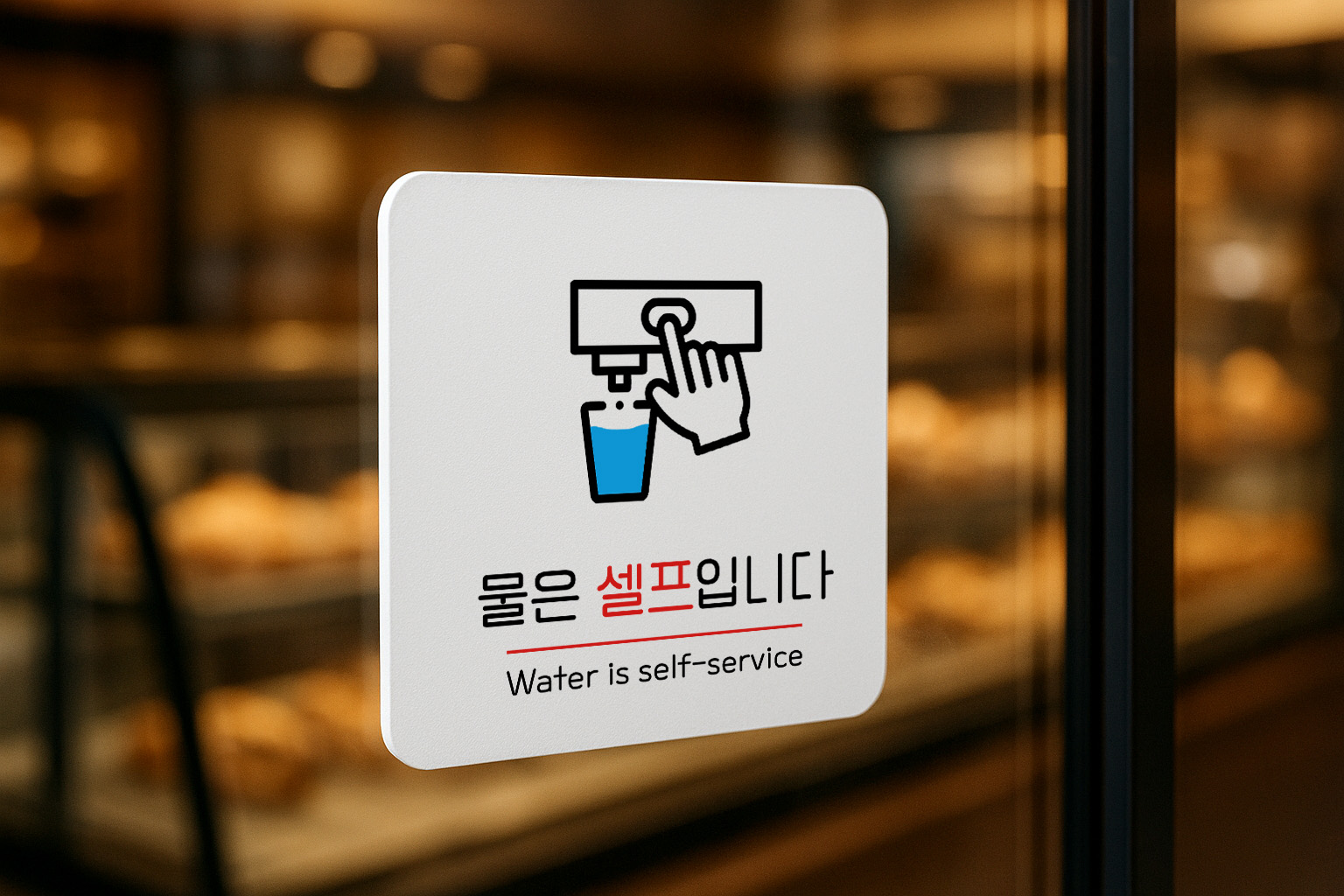 물은 셀프 표지판 안내판 표찰 안내 065 100x100 이미지 6
