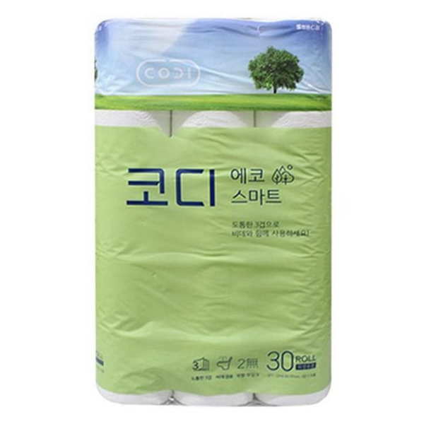부드러운 두루마리화장지 데코 롤화장지 30롤 3겹 가정용 생활 - 상품 이미지