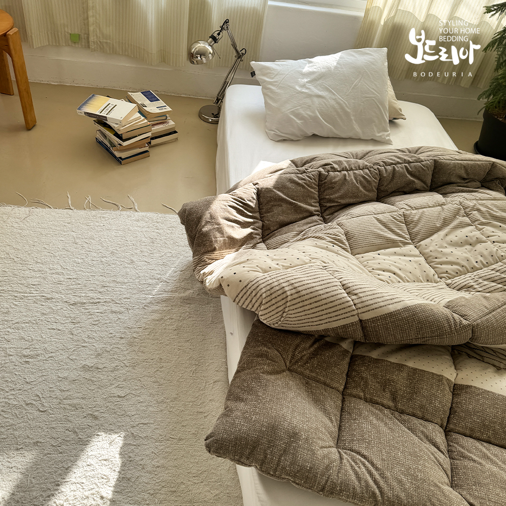 보드리아 1+1 데이나 겨울 먼지없는 극세사 싱글 차렵이불 S 두꺼운 겨울이불