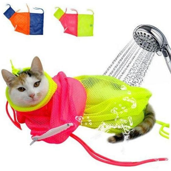 반려동물 고양이 목욕 가방 미용 고양이 목욕 망 주머니 샤워 - 상품 이미지