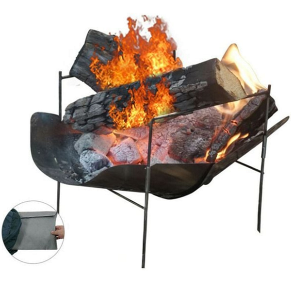 접이식 캠핑 화로대 휴대용 바베큐 그릴 불멍 스토브 장작