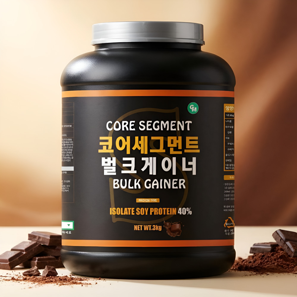 코어세그먼트 벌크 게이너 벌크업 프로틴 쉐이크 단백질 탄수화물보충제 헬스 보충제 초코맛 - 메인 이미지