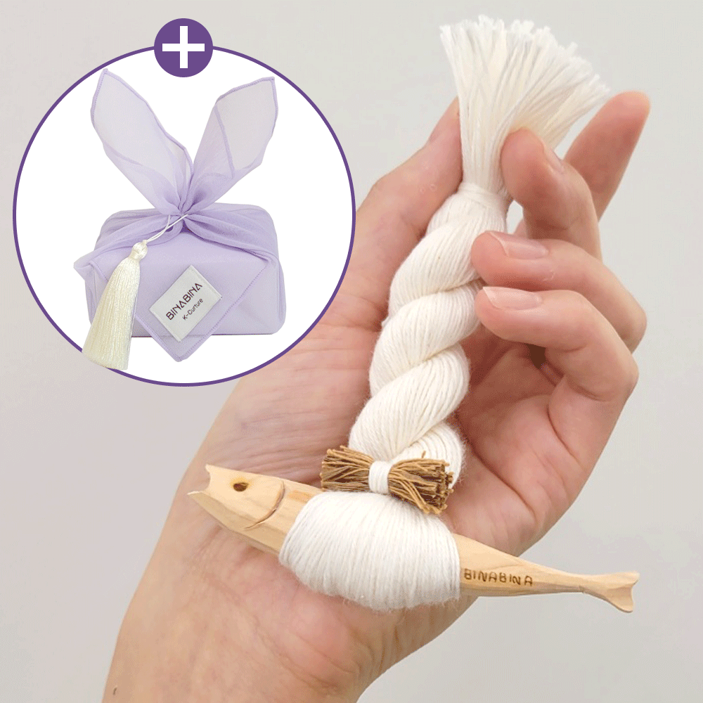 [명장 수제작]차량용 편백나무 원목 비나비나 행운의 액막이명태 자동차 룸미러걸이 북어 부적