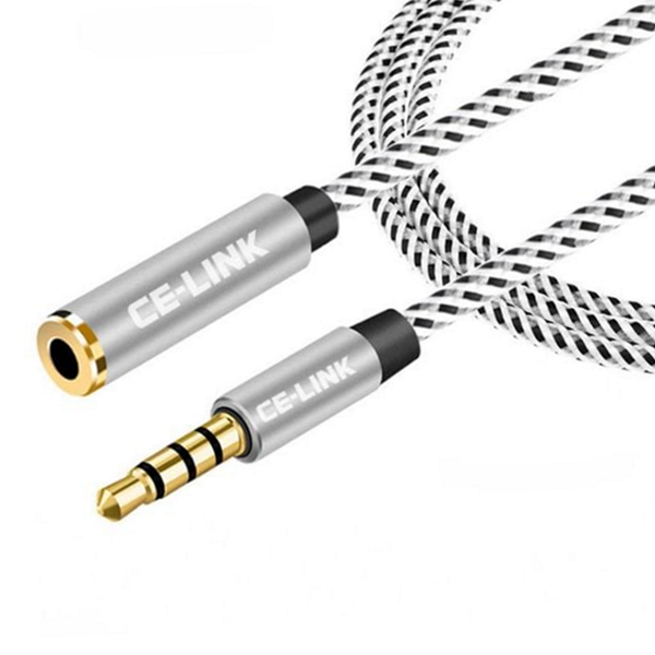 스테레오 오디오 연장 케이블 마이크 3.5mm 연장 케이블 스피커 4극 - 상품 이미지