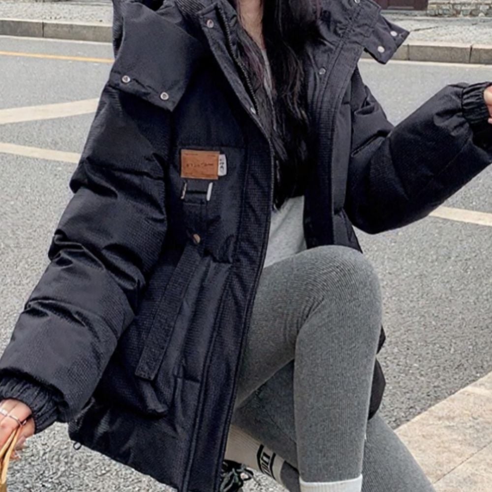 따뜻한 여자 숏패딩 경량 패딩 겨울 자켓 방한 패션 - 상품 이미지