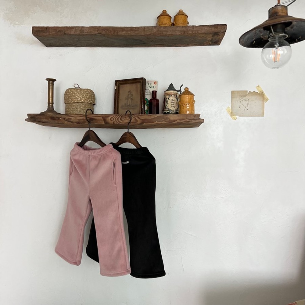 오트밀 레인부츠컷 팬츠 벨벳바지 키즈 XS-XL - 상세 이미지 2