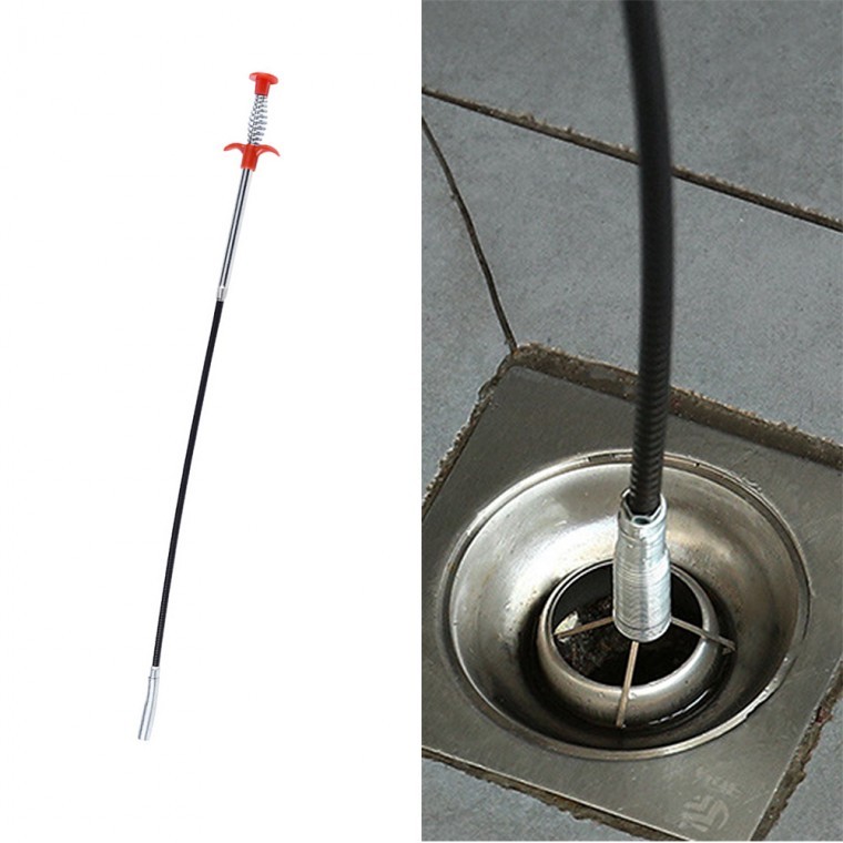 배수구 이물질제거 와이어집게 90cm - 상품 이미지
