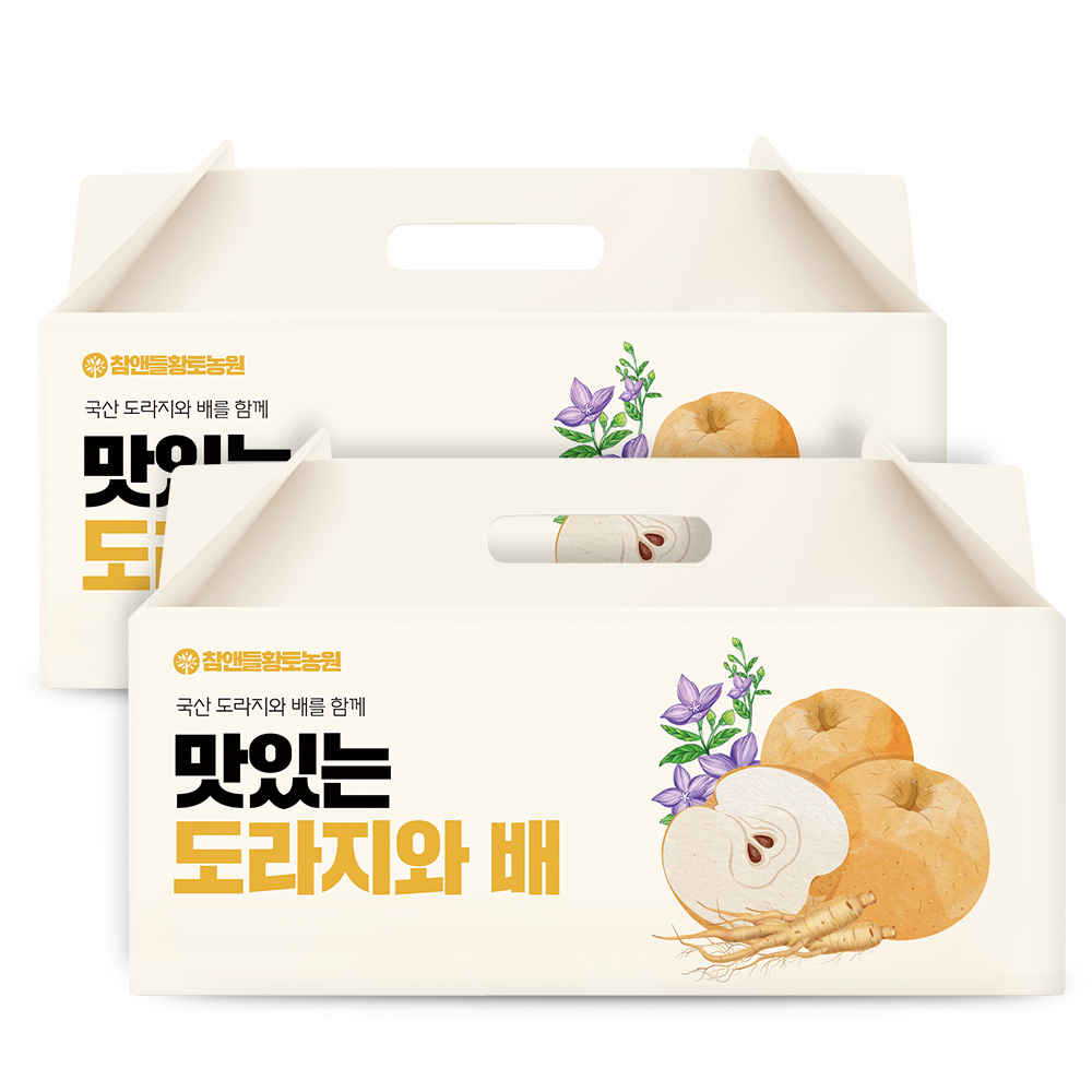 [국산100%] 참앤들황토농원 맛있는 도라지와 배즙 100ml 30포, 2개 제품 이미지