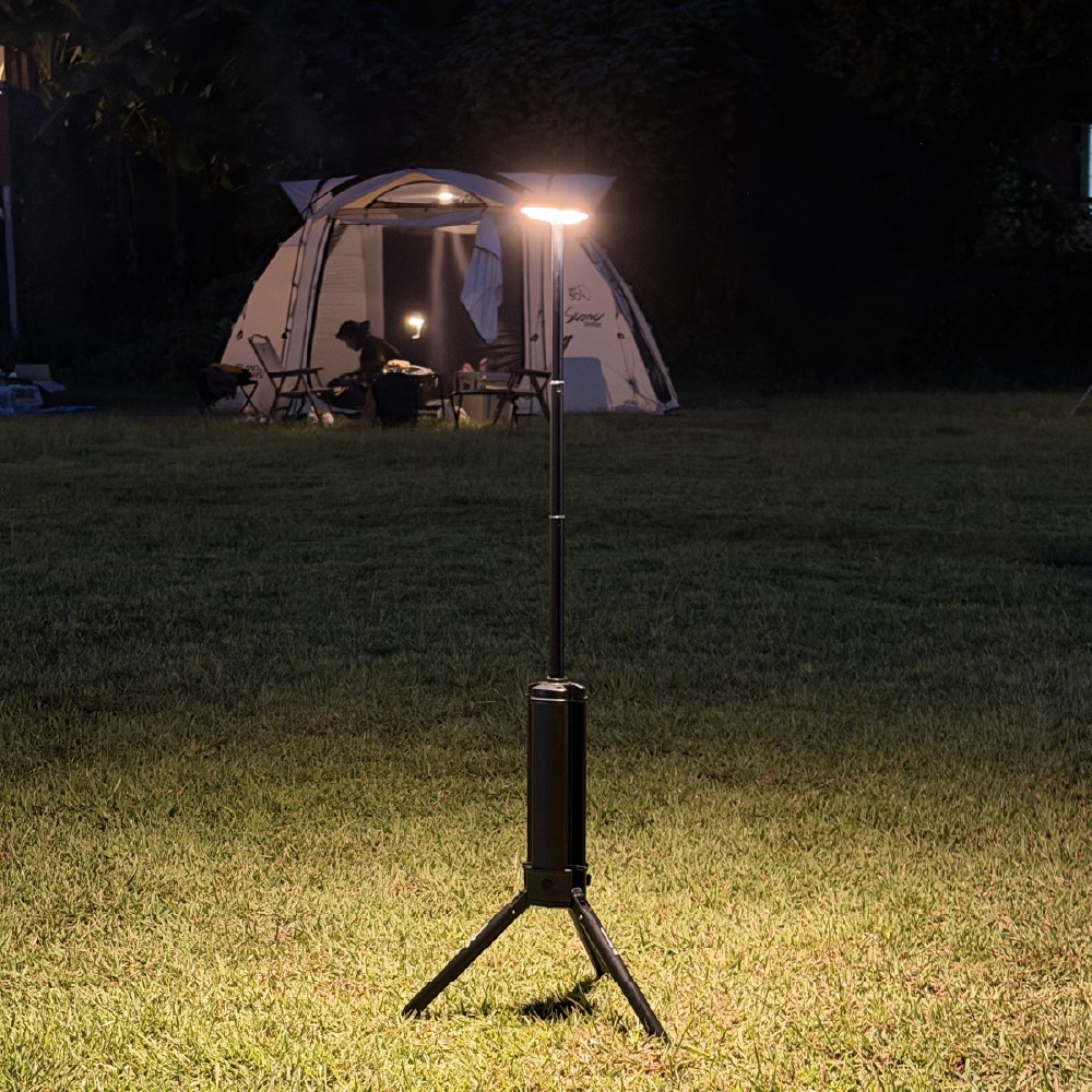 파이넬 N7 미니 블랙 캠핑 스탠드 랜턴 충전식 LED 높이조절 조명