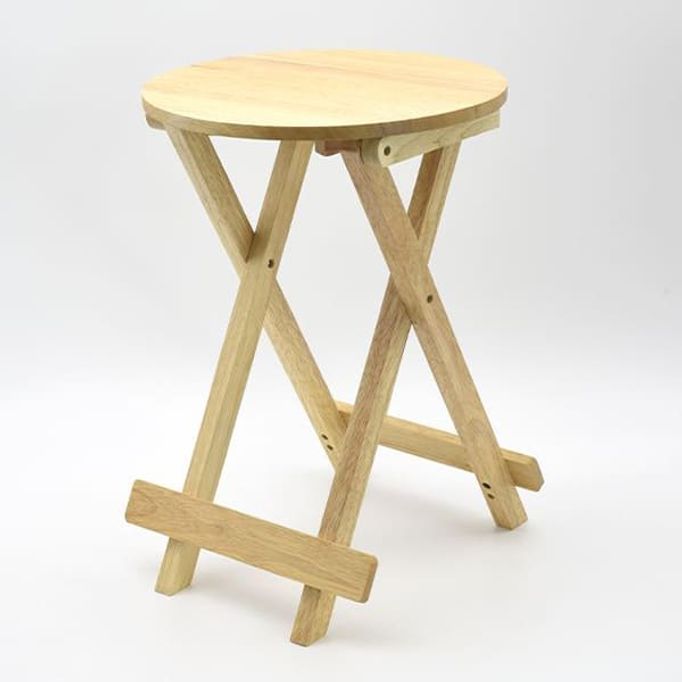 캠핑테이블 폴딩 간이식탁 캠핑 우드 테이블 원형30cm