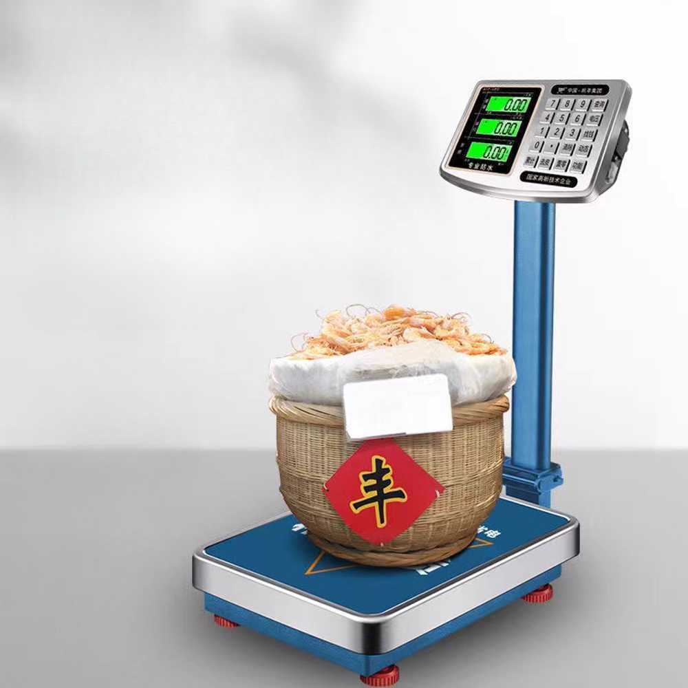 업소용 전자저울 정밀 계량 주방 매장 상업용 측정기 레드문자-150kg(블루) - 상세 이미지 3