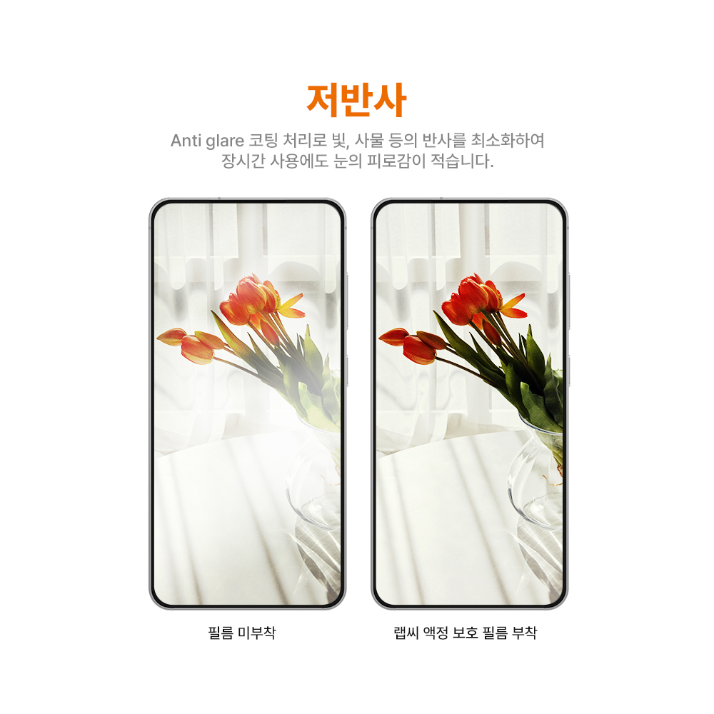 랩씨 리얼 AR 필름 사생활 보호 저반사 초고화질 액정보호필름 갤럭시S24-S25 공용, 1매입 - 상세 이미지 2