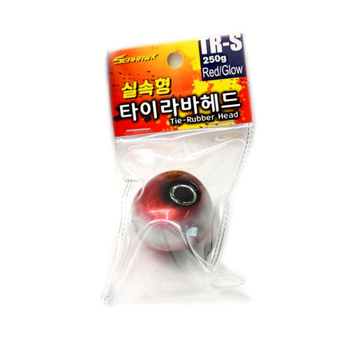 씨호크 TR-S 대구 타이라바 헤드 고비중 250g 레드/야광 - 상품 이미지