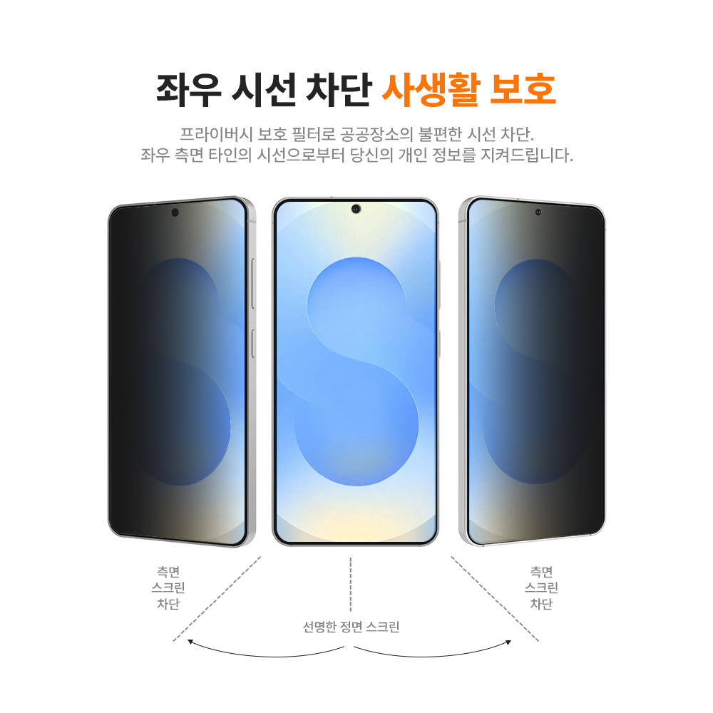 랩씨 리얼 AR 필름 사생활 보호 저반사 초고화질 액정보호필름 갤럭시S24-S25 공용, 1매입 - 상세 이미지 3