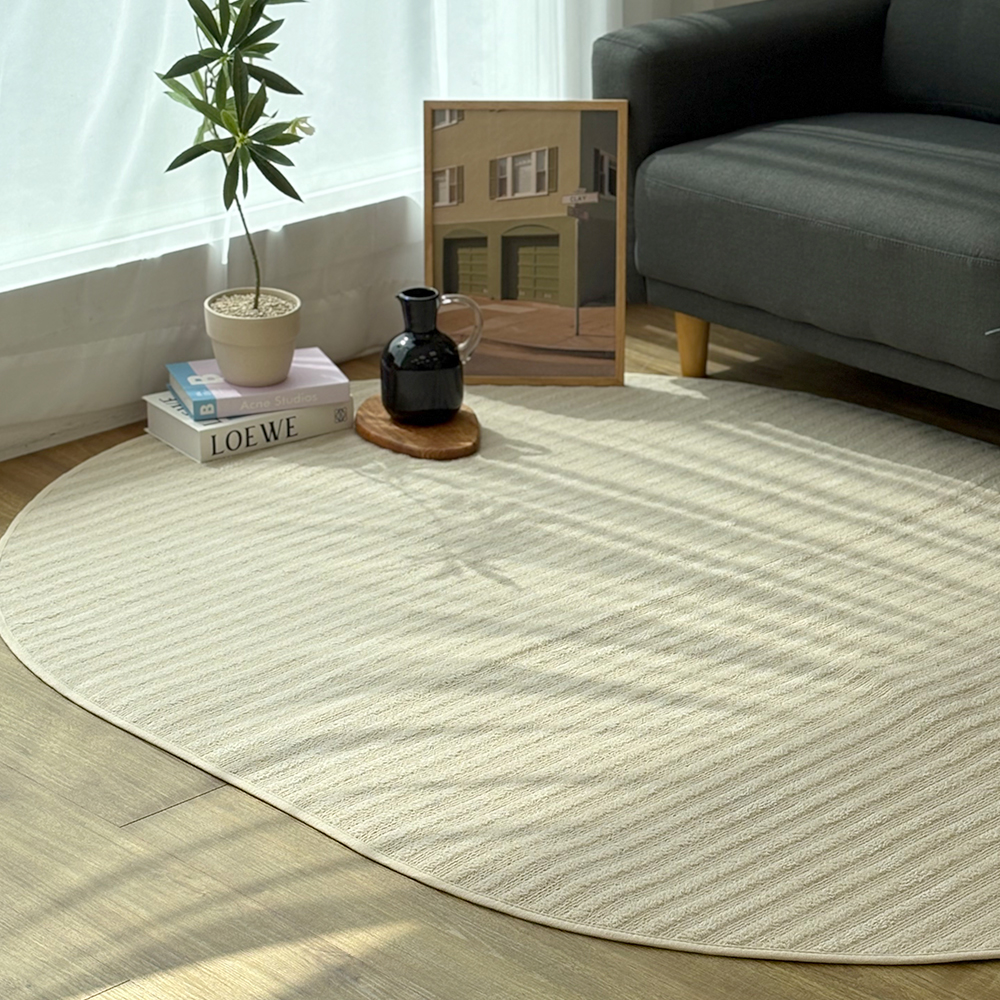 한스갤러리 누브 침실 거실 대형 타원형 러그 카페트 150x200