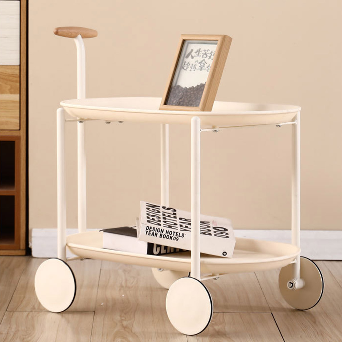 이동식 사이드 테이블 트롤리 2단
