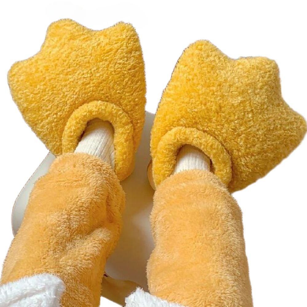 오리발 실내화 동물발 슬리퍼 실내 보온 신발 귀여운 닭 230-235 - 상품 이미지