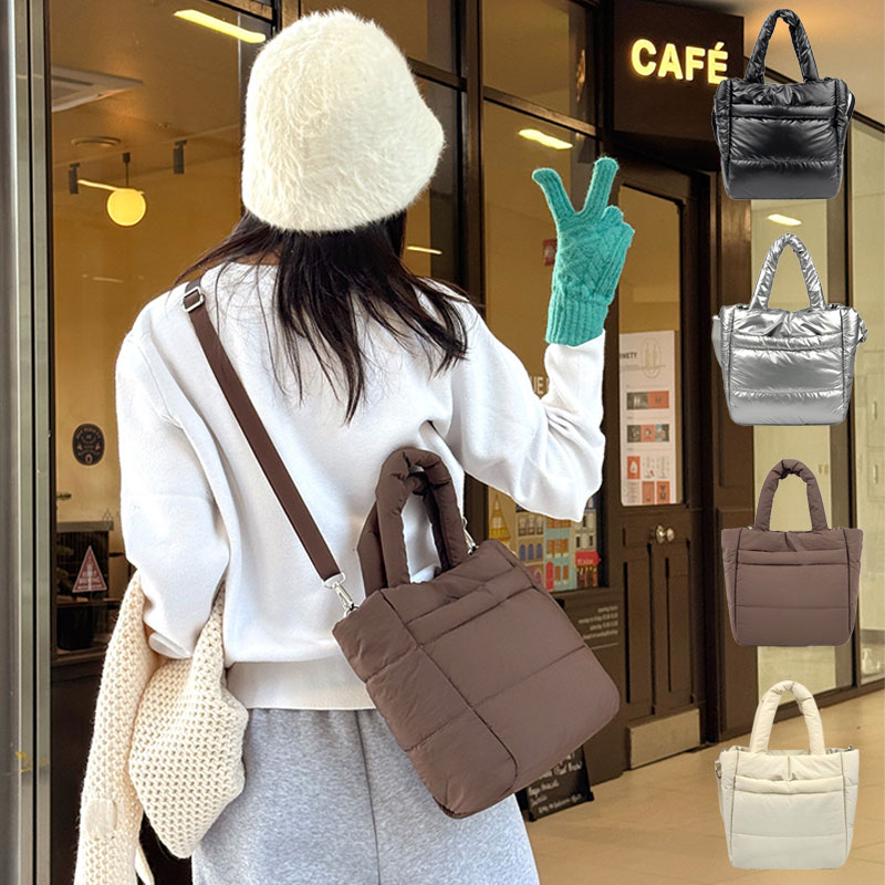 온나핏 패션토트백 LDGBBR_7107 따뜻한크로스백 패션가방 패딩가방 겨울가방 푹신한가방 - 상품 이미지