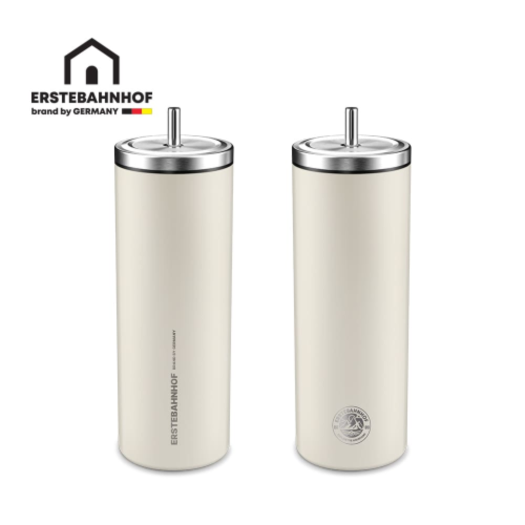 에스테반호프 루헨 바이브 스텐304 텀블러 빨대 차량용 600ml, 크림 - 상품 이미지