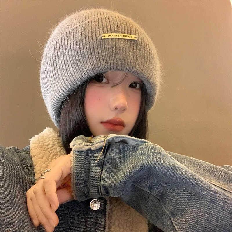 가발달린비니 항암 단발 가발 겨울 여성 니트 털모자 일체형  어드밴스드그레이+브라운블랙 숏 - 상세 이미지 3
