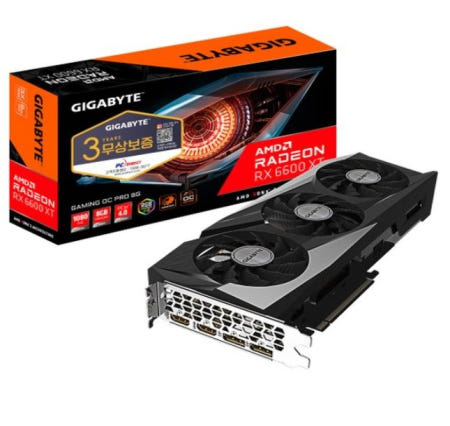 기가바이트 라데온 RX 6600 XT Gaming OC PRO D6 8GB 그래픽카드
