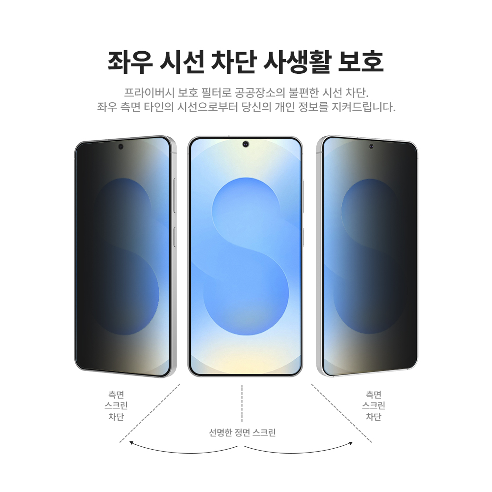 랩씨 리얼 AR 필름 사생활 보호 저반사 초고화질 액정보호필름 갤럭시S24-S25 공용, 2매입 - 상세 이미지 3