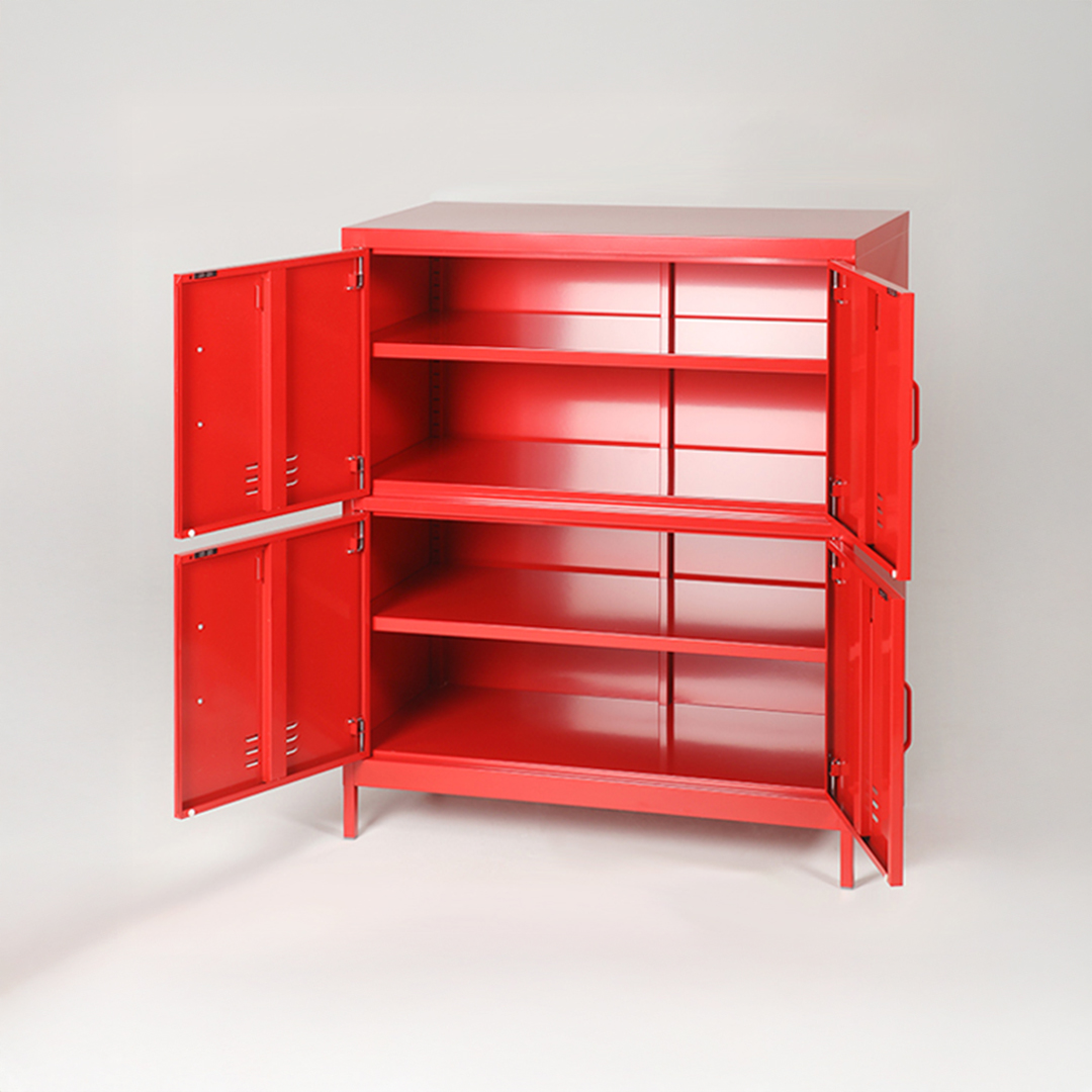MKB 캐비넷 4문 수납장 9131110 913x455x1110mm, 2단, 레드 8618.9340 - 상세 이미지 5