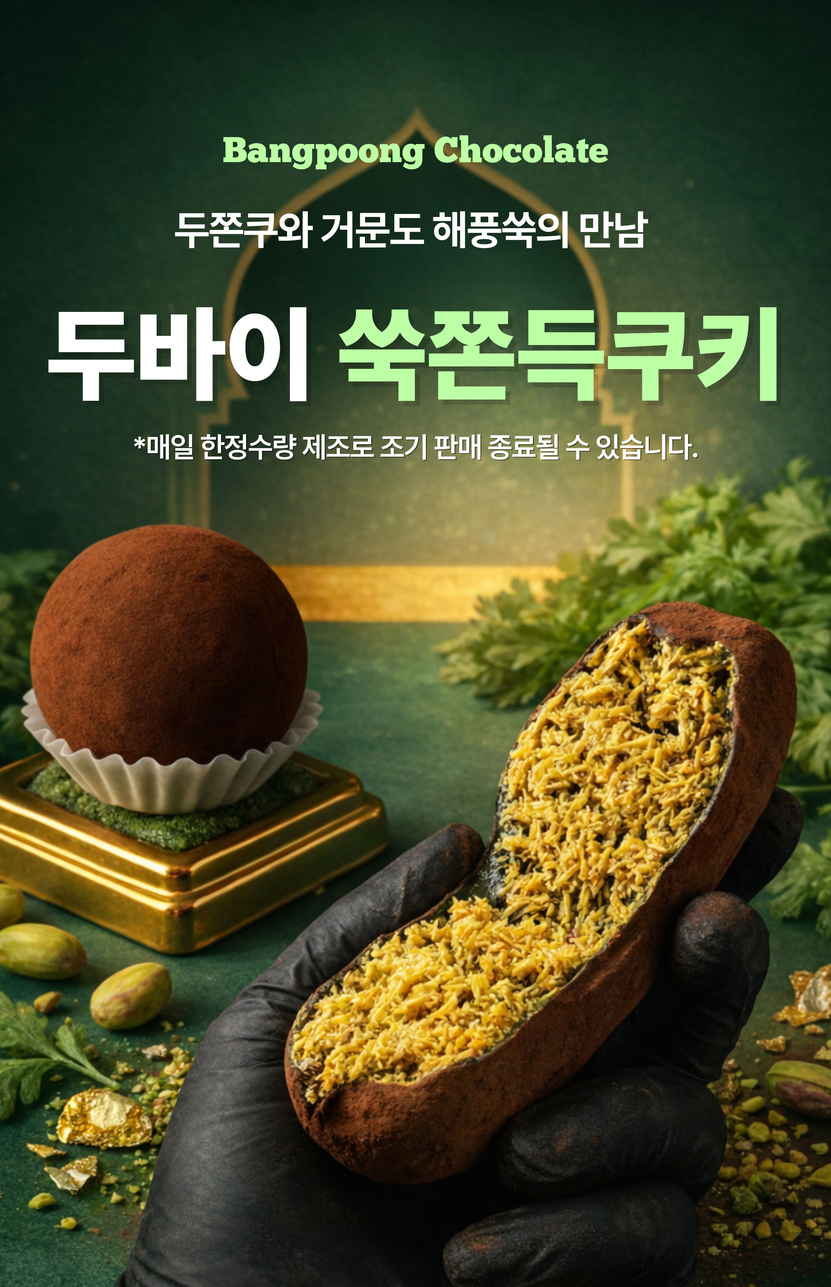 [대표] 쑥쫀쿠 6구선물세트 거문도해풍쑥 두쫀쿠 두바이 쑥쫀득쿠키(6pcs) - 상품 이미지
