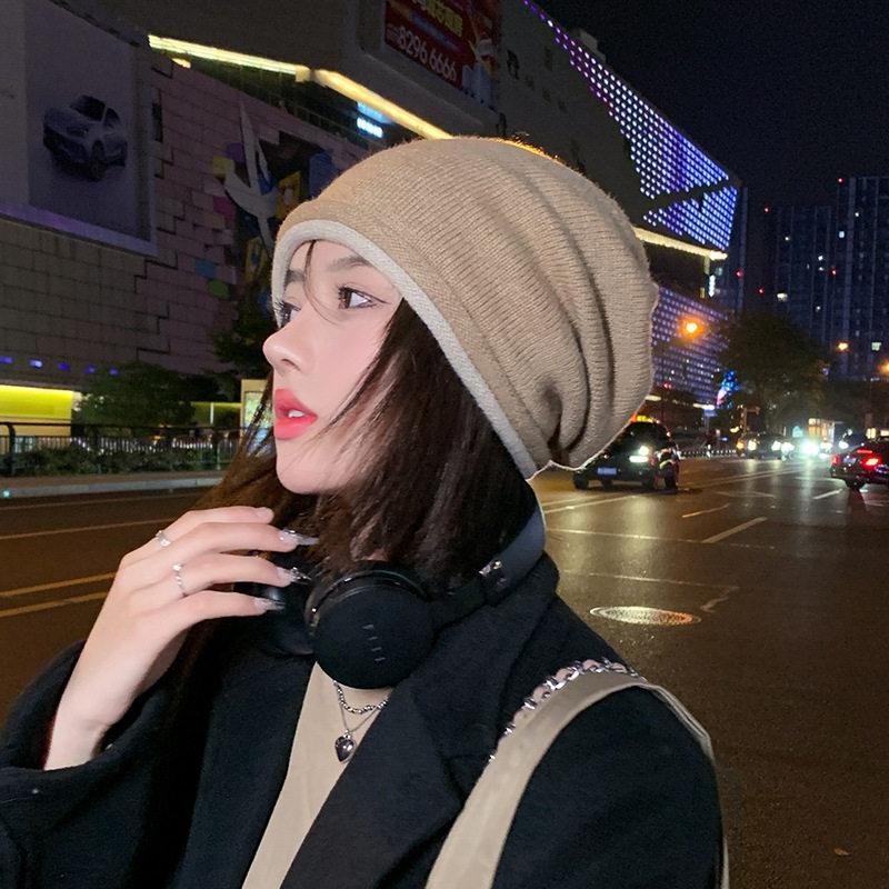 가발달린비니 모자 단발 니트 항암가발 엄마 블랙 - 상세 이미지 3